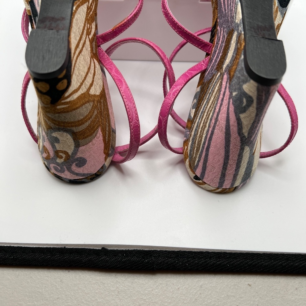 Dolce & Gabbana wedge sandal Pink Leather Strap Wedge Size 36 - Picture 12 of 14